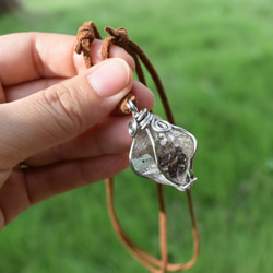 罕見★帶爪燈★Herkimer Diamond Wire Art Pendant H. 第8張的照片