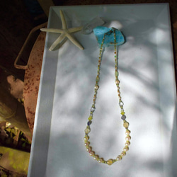 ほんのりミルキーピンク★真珠とirorioMixシルバー 92.5ネックレス 10枚目の画像