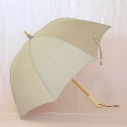 リネン日傘　グレー 1枚目の画像