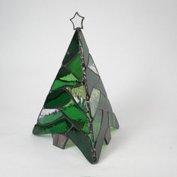 ステンドグラス クリスマス 三角ツリーG 3枚目の画像