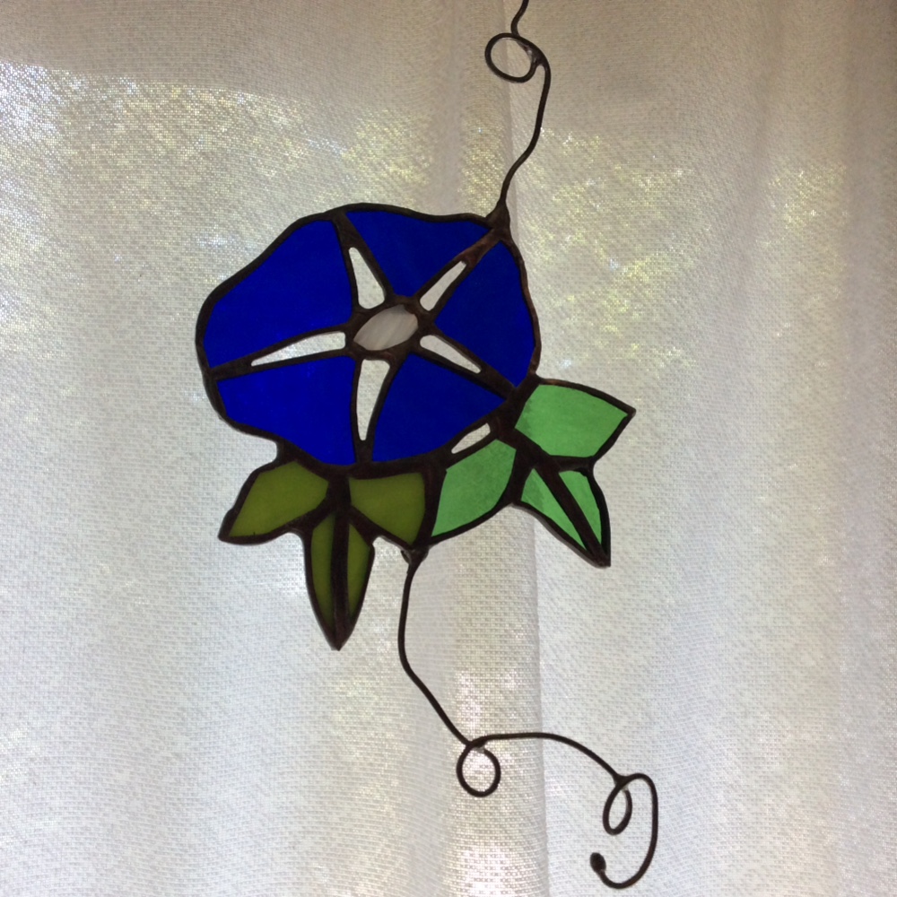 ステンドグラス◆青い朝顔の風鈴