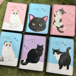 黒猫のパス&カードケース 5枚目の画像