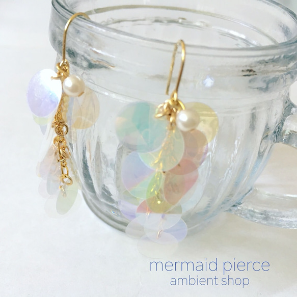 mermaid pierce マーメイド ピアス 2枚目の画像