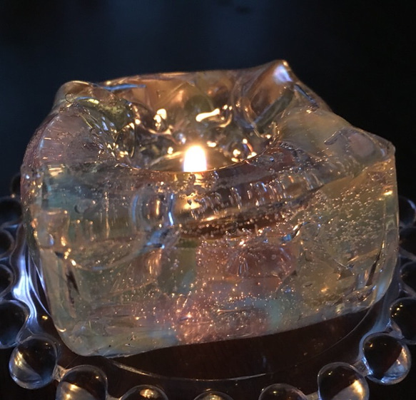 ぷるんっぷるん CUBE jel candle ジェルキャンドル 3枚目の画像