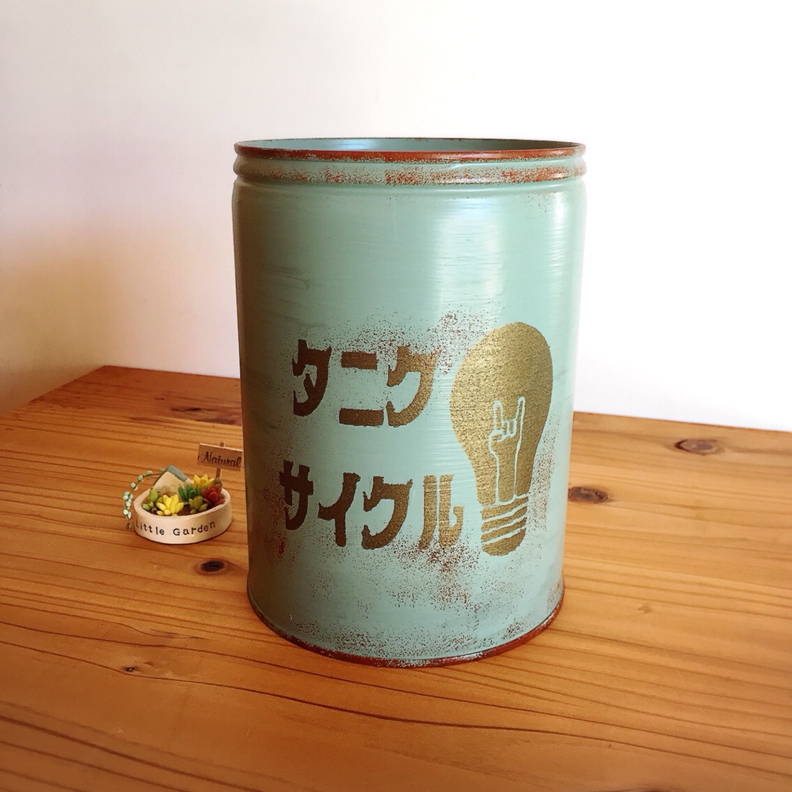 ☆大きいリメイク缶☆ミルク缶サイズ☆ その他インテリア雑貨 Blue 