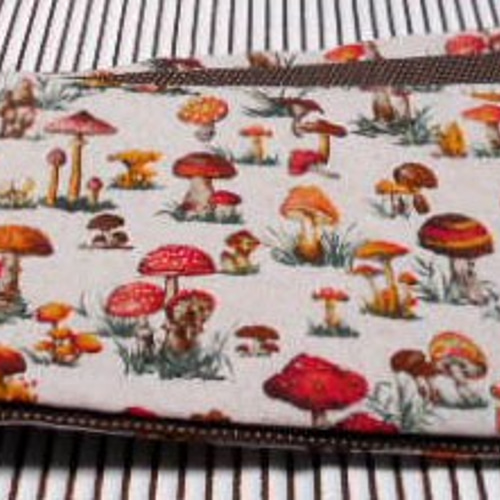 【お得】 ○○お羊屋綿麻きのこ柄半幅帯新品リバ長尺新品 和装小物（帯 着物・浴衣