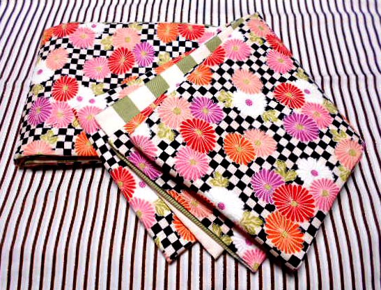 ●●お羊屋菊と市松柄半幅帯新品リバ新品