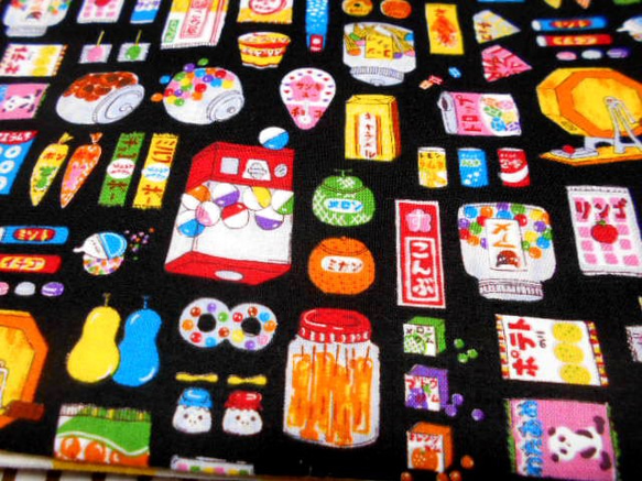 ●●お羊屋駄菓子柄半幅帯新品リバ新品 5枚目の画像