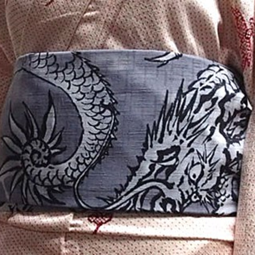 ○グレー迫力の龍柄名古屋帯新品 着物 お羊屋 通販 1824027｜Creema