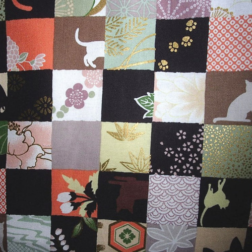 ○黒猫市松柄名古屋帯新品 着物 お羊屋 通販 1929927｜Creema