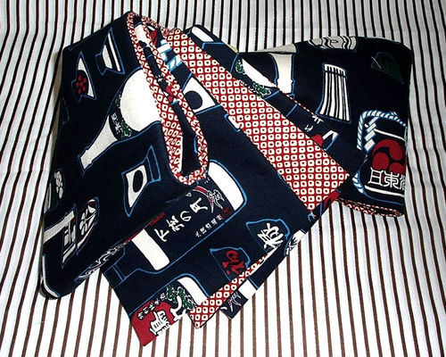 ○○紺酒瓶柄半幅帯新品長尺リバ 着物 お羊屋 通販 2245680｜Creema