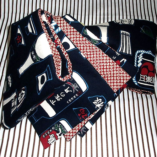 ○○紺酒瓶柄半幅帯新品長尺リバ 着物 お羊屋 通販 2245680｜Creema