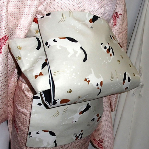 ○三毛猫サンドベージュ色名古屋帯新品 和装小物（帯・半襟） お羊屋 