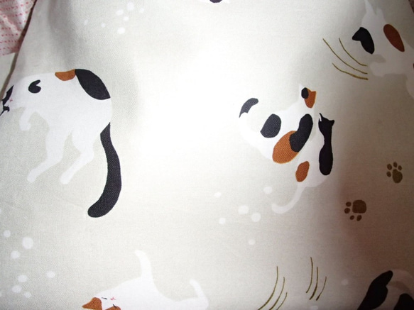 ●三毛猫サンドベージュ色名古屋帯新品 3枚目の画像