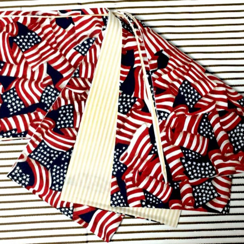 ○○USAコットンアメリカ国旗柄半幅帯新品 和装小物（帯・半襟） お羊
