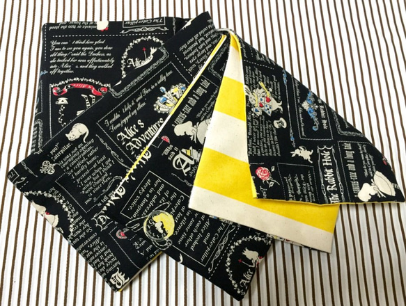 メル22129　A78 半幅帯 ムラサキアリス×黒地に華　綿100% メル22129様専用 A78 半幅帯 ムラサキアリス×黒地に華 綿100