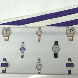 【nausicaa様専用】紫が印象的な腕時計柄半幅帯新品長尺リバ 4枚目の画像