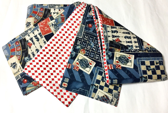 正絹パッチワーク帯トランプ日本刺繍手刺繍