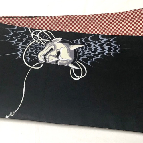般若面に蜘蛛の巣柄 半幅帯新品 着物 お羊屋 通販 6726025｜Creema