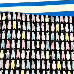 [SALE!]整列したどうぶつ柄半幅帯新品長尺リバ 3枚目の画像