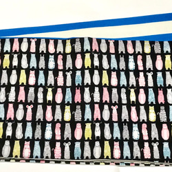 [SALE!]整列したどうぶつ柄半幅帯新品長尺リバ 4枚目の画像