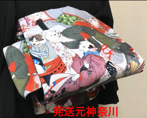 浮世絵妖怪化け猫柄 名古屋帯新品 和装小物（帯・半襟） お羊屋