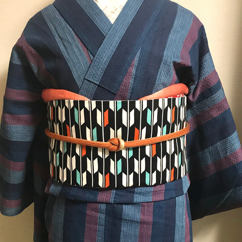 歌麿浮世絵女性柄 半幅帯リバ長尺 和装小物（帯・半襟） お羊屋 通販 