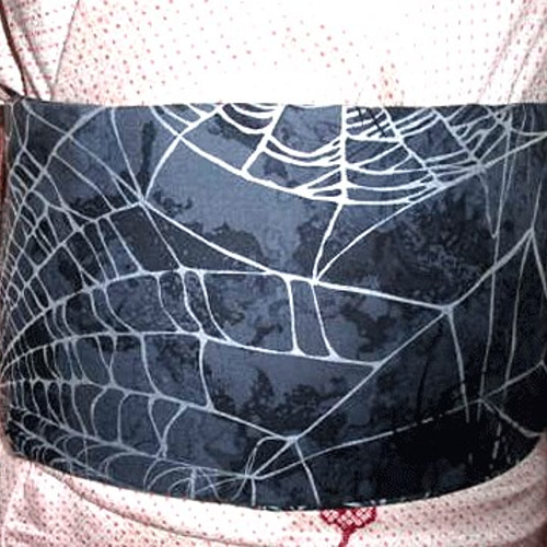 ○USAコットン蜘蛛と蜘蛛の巣柄名古屋帯新品 着物 お羊屋 通販