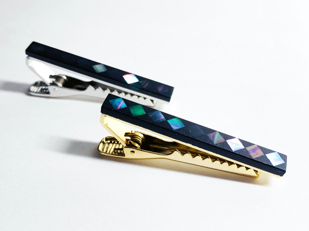 《漆・螺鈿》Rhombus マットseries. 漆ネクタイピン