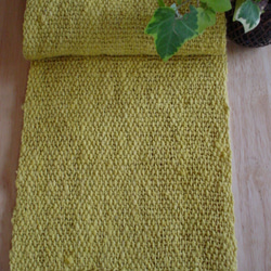 草木染めガラ紡ｵｰｶﾞﾆｯｸｺｯﾄﾝ手織りマフラー 2枚目の画像