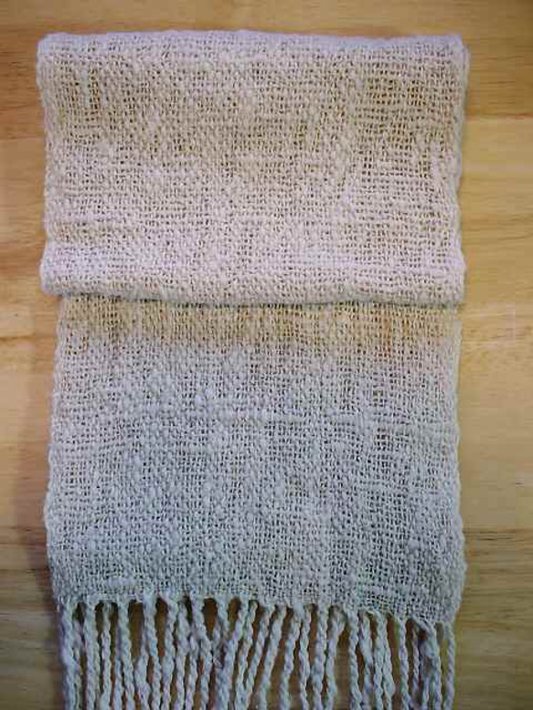 ガラ紡オーガニックコットン手織りマフラー 2枚目の画像