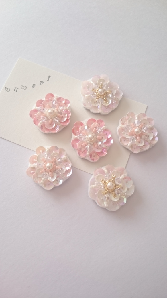 サクラ☆ビーズ刺繍ピン ブローチ mumari 通販 3476044｜Creema