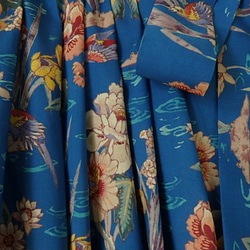 ★SALE★英国輸入リバティプリント Lake Octavia ランダムタックスカート マキシ丈 5枚目の画像