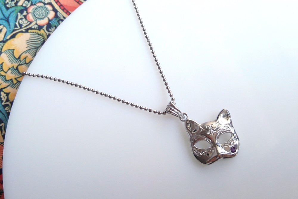 SV925マスケラ*-ネコネックレス