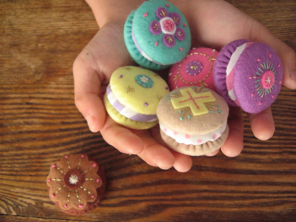 累計100再販♡マカロンパーティー・フェルトままごと・フェルト