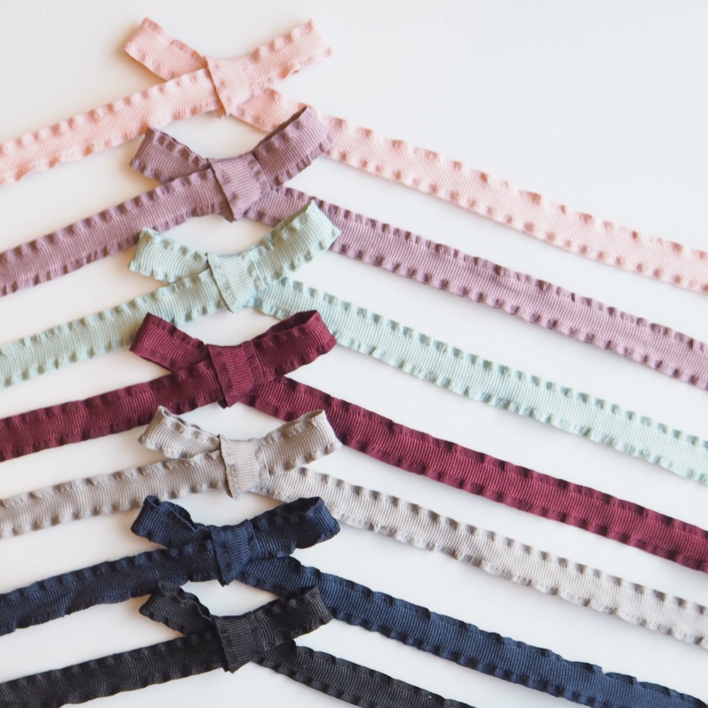 ブラック】両耳フリル グログラン リボン《7choice》1cm幅 1M