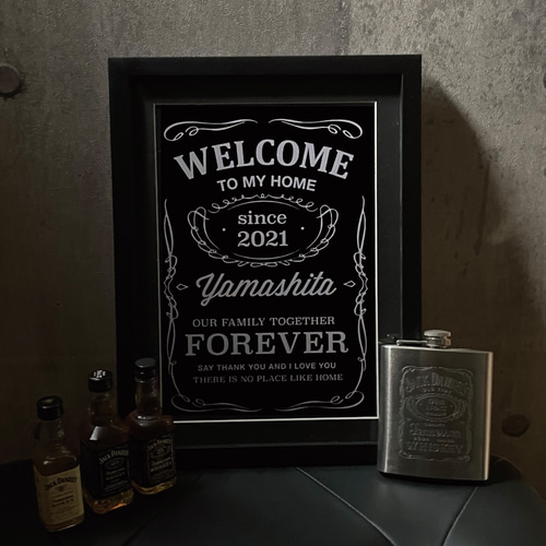 ウエルカムポスター ジャックダニエル風 A4 新築祝い その他インテリア