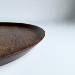 7寸皿　ウォールナット x ホオ　無垢材　お皿　木の皿　 3枚目の画像