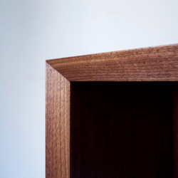 本棚　ブックシェルフ　ウォールナット　シンプルなデザイン　W70cm  4段 3枚目の画像