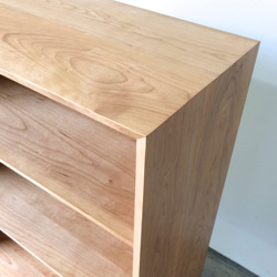 本棚　ブックシェルフ　チェリー　シンプルなデザイン　W70cm 2枚目の画像