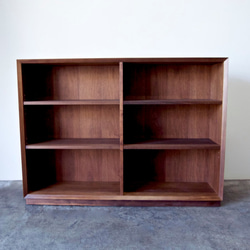 本棚 ブックシェルフ ウォールナット シンプルなデザイン W130cm 本棚