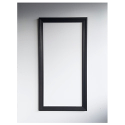 鏡　ミラー　エレガントなブラック　木製　壁掛け　M 78 x 40 cm 1枚目の画像