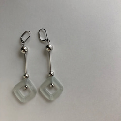 square beads pierce ★ silver 2枚目の画像