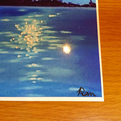 風景画『月光と海』／印刷物・Ａ4サイズ・額縁等はついておりません。 2枚目の画像