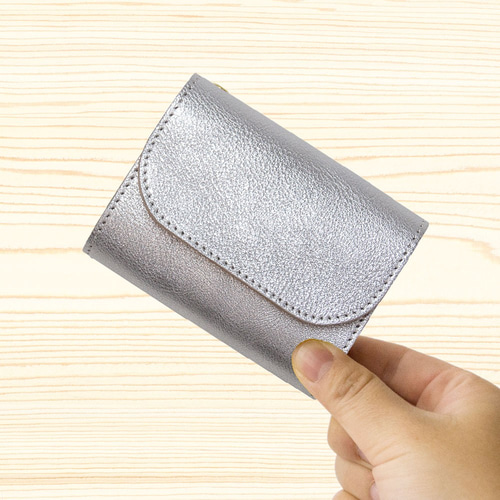 ミニ財布【お札が折れない】（シルバー） その他ミニ財布・コンパクト