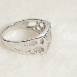 合成ダイヤモンドとSV925の指輪(リングサイズ：10.3号、ロジウムメッキ) 3枚目の画像