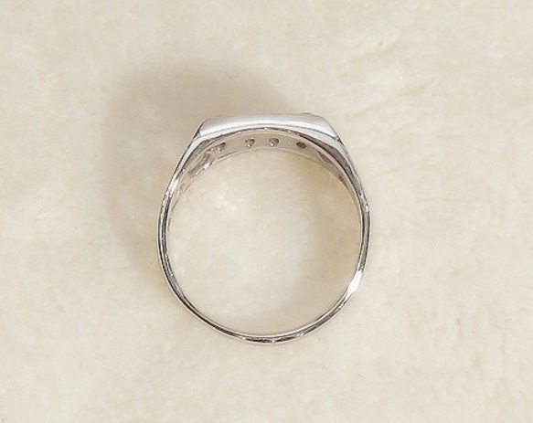合成ダイヤモンドとSV925の指輪(リングサイズ：10.3号、ロジウムメッキ) 4枚目の画像