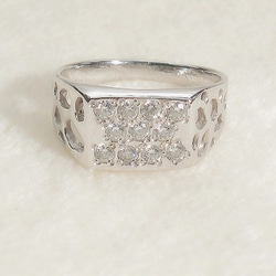 合成ダイヤモンドとSV925の指輪(リングサイズ：10.3号、ロジウムメッキ) 5枚目の画像