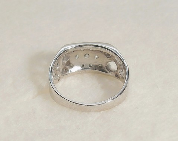 合成ダイヤモンドとSV925の指輪(リングサイズ：10.3号、ロジウムメッキ) 6枚目の画像