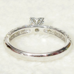 M様、オーダー品_合成ダイヤモンドとロジウムメッキされたシルバーの指輪（13号） 10枚目の画像